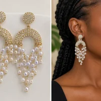 🌈 Boucles d’Oreilles Arc-en-Ciel Perlé
