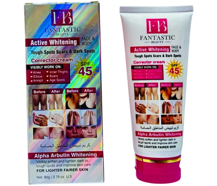Fantastic Beauty Active Whitening Corrector Cream SPF45 – Crème anti-taches éclaircissante SPF45, 80 g